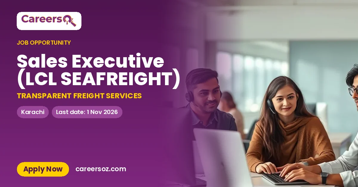 Sales Executive (LCL SEAFREIGHT) – TRANSPARENT FREIGHT SERVICES