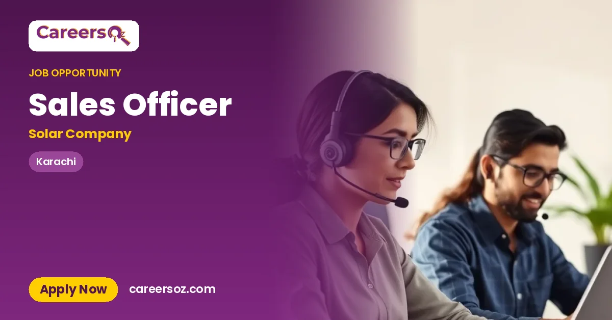 Sales Officer – Solar Company