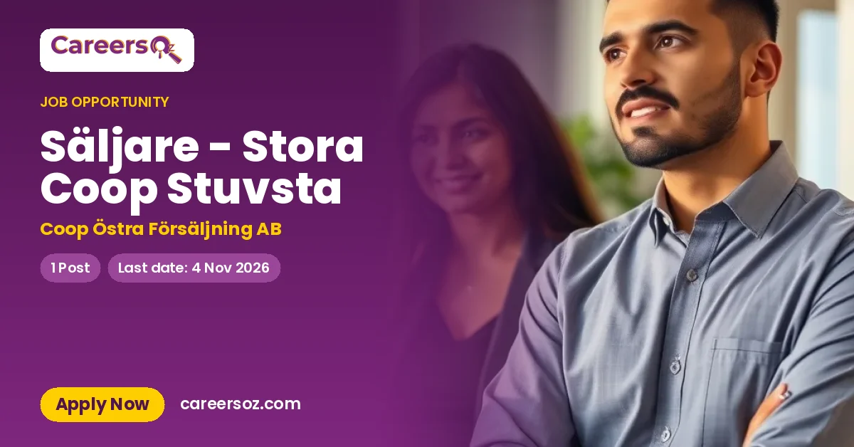 Säljare - Stora Coop Stuvsta – Coop Östra Försäljning AB