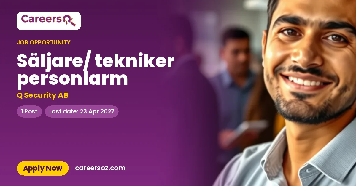 Säljare/ tekniker personlarm – Q Security AB
