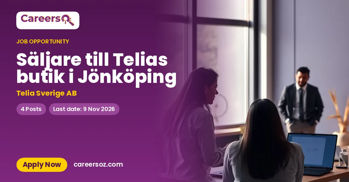 Säljare till Telias butik i Jönköping – Telia Sverige AB