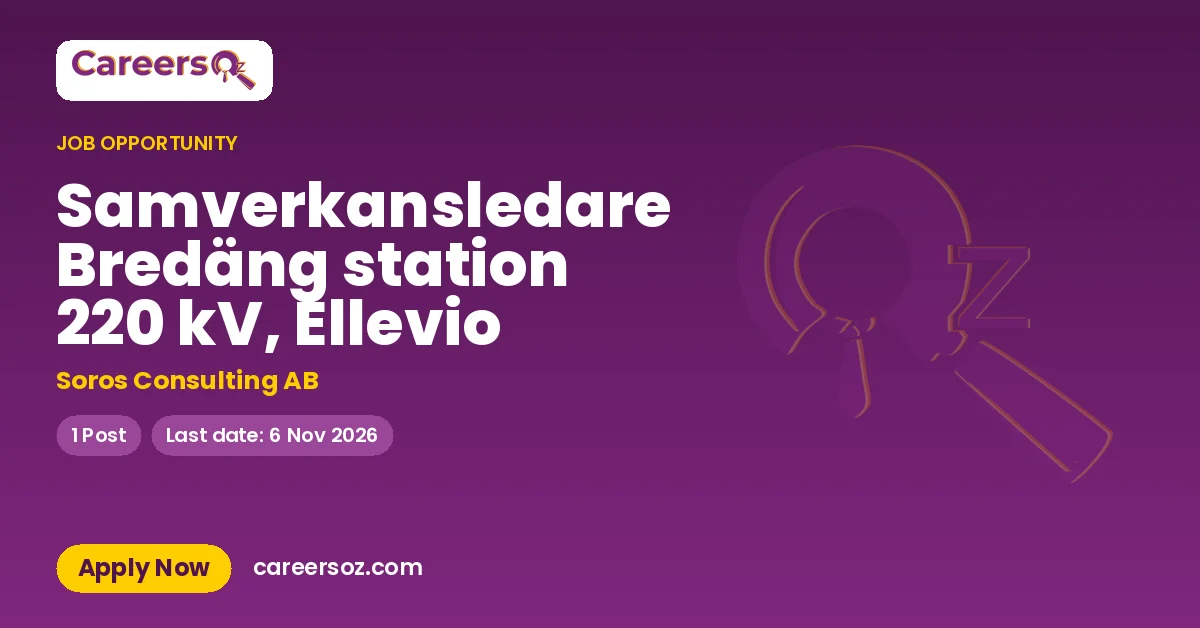 Samverkansledare Bredäng station 220 kV, Ellevio – Soros Consulting AB