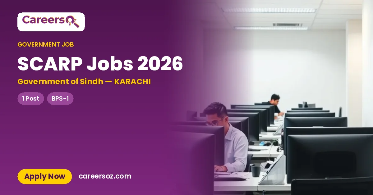 SCARP Jobs 2026 – Government of Sindh — KARACHI