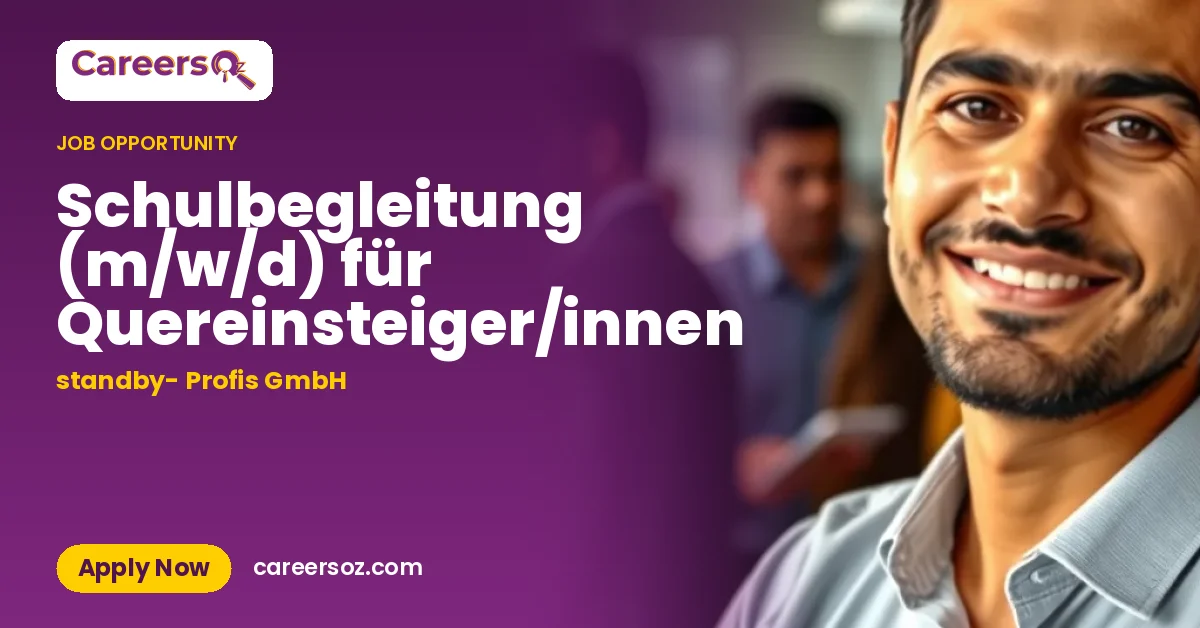 Schulbegleitung (m/w/d) für Quereinsteiger/innen – standby- Profis GmbH