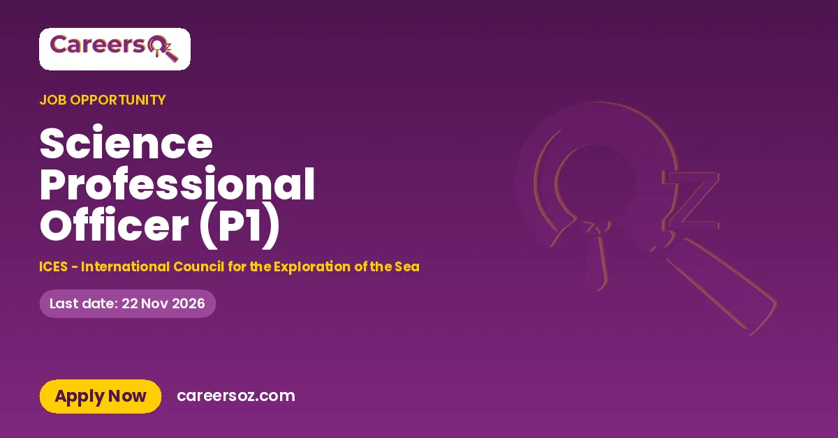 Science Professional Officer (P1) – ICES - International Council for the Exploration of the Sea