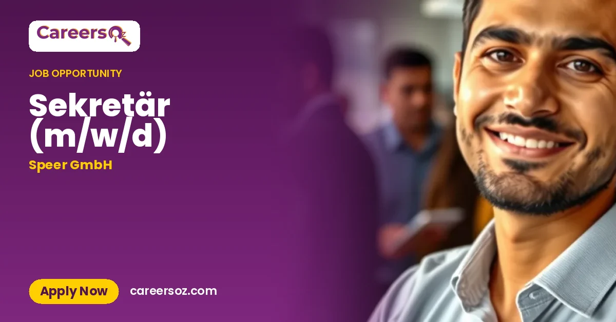 Sekretär (m/w/d) – Speer GmbH