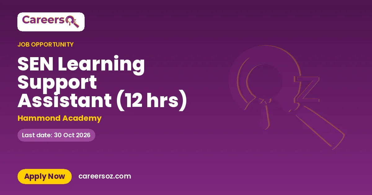 SEN Learning Support Assistant (12 hrs) – Hammond Academy