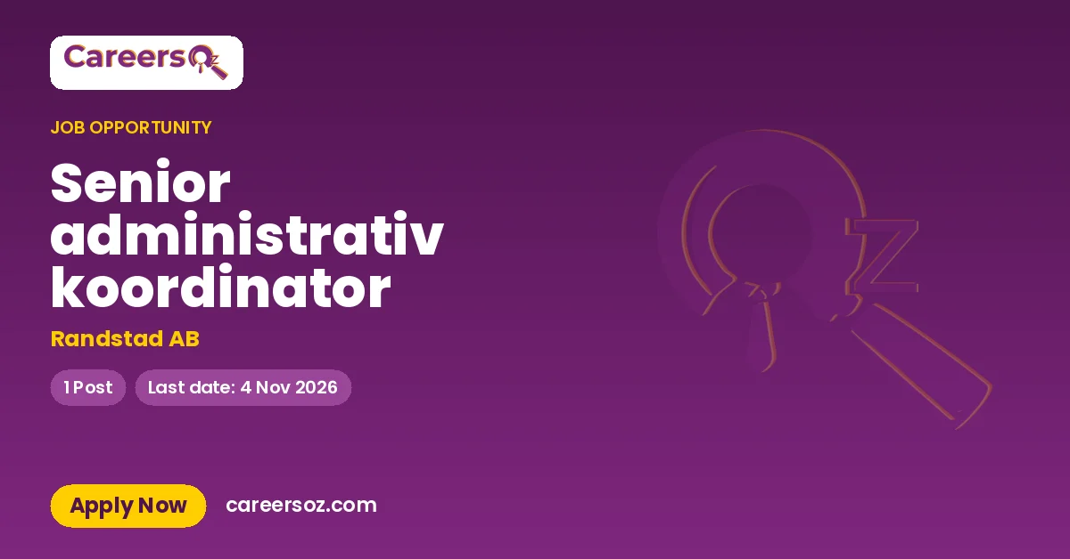 Senior administrativ koordinator – Randstad AB