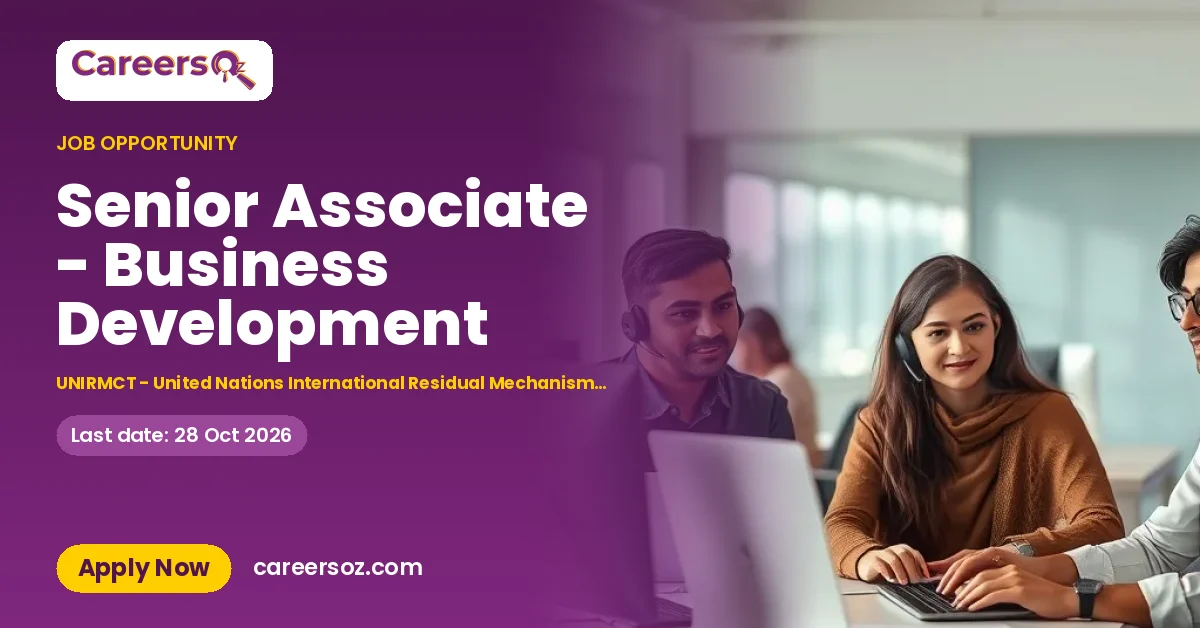 Senior Associate - Business Development – UNIRMCT - United Nations International Residual Mechanism for Criminal Tribunals