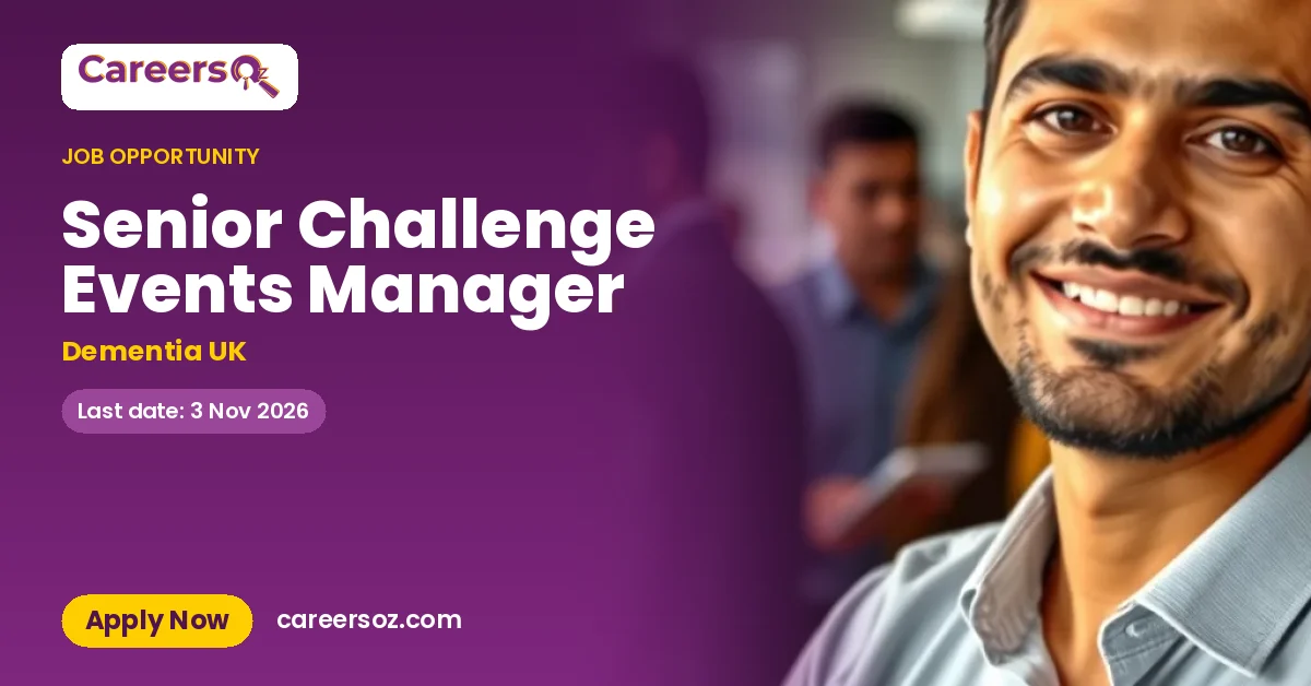 Senior Challenge Events Manager – Dementia UK