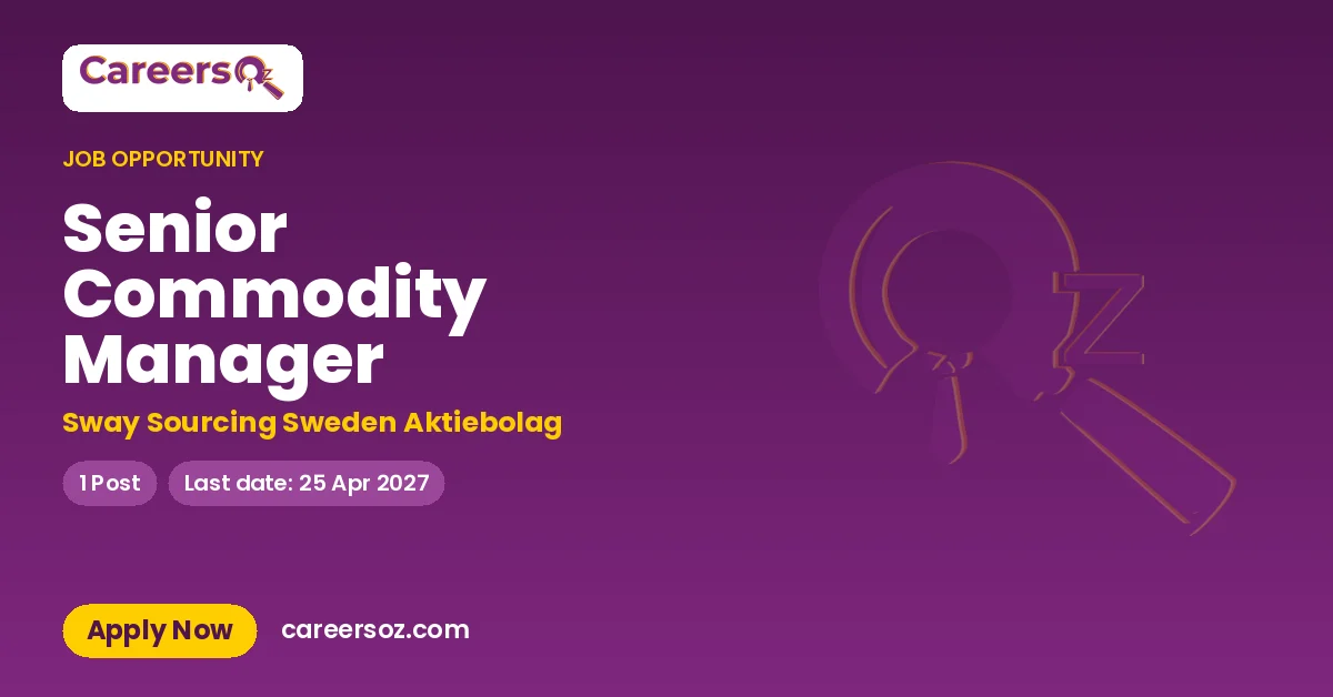 Senior Commodity Manager – Sway Sourcing Sweden Aktiebolag