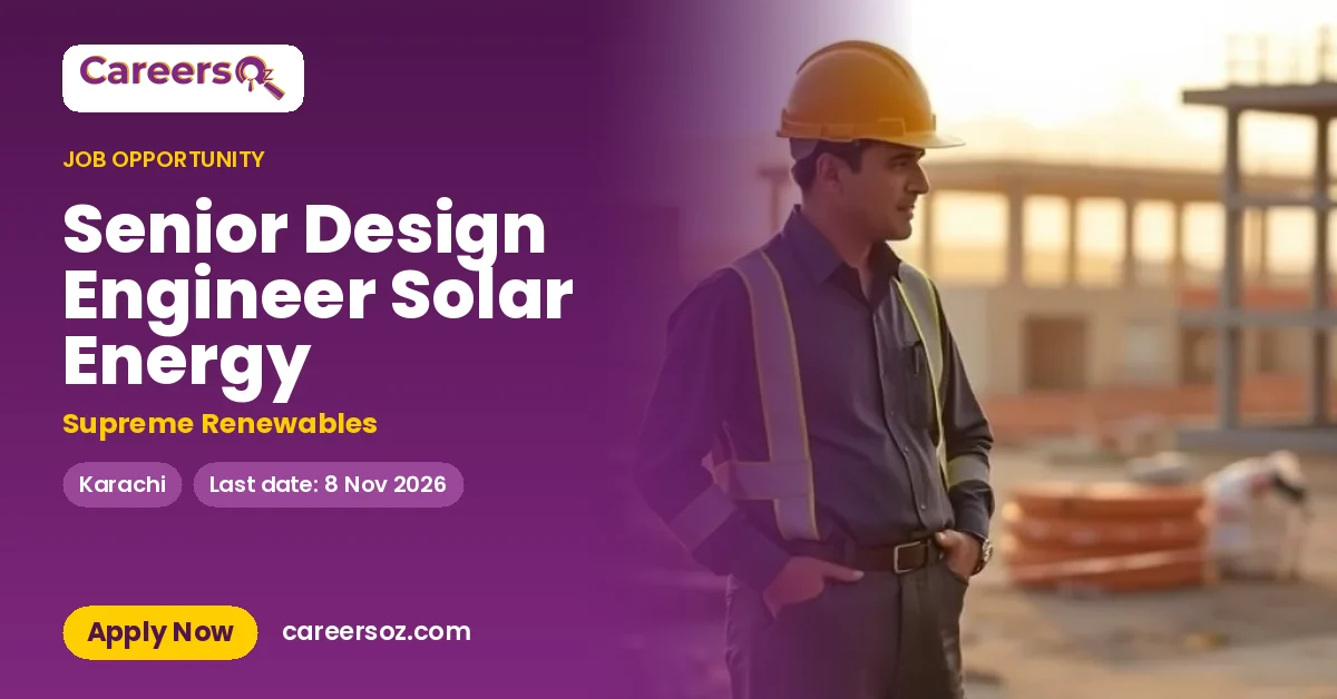 Senior Design Engineer Solar Energy – Supreme Renewables