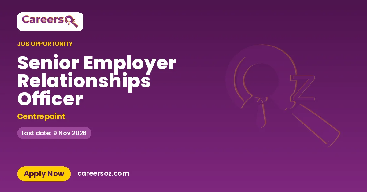 Senior Employer Relationships Officer – Centrepoint