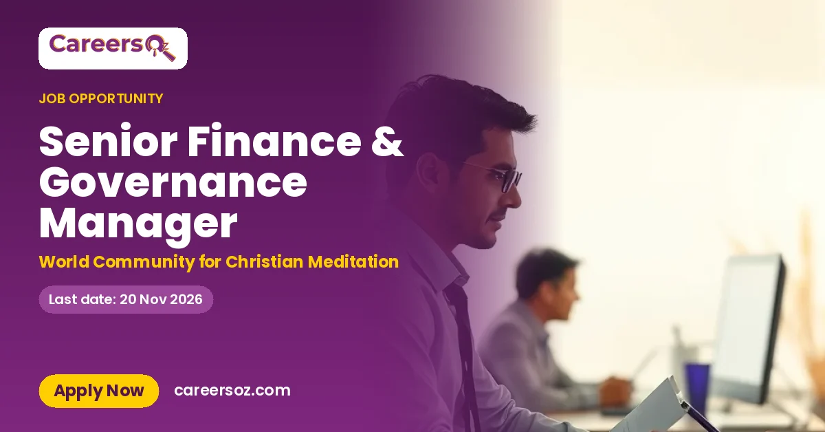 Senior Finance & Governance Manager – World Community for Christian Meditation