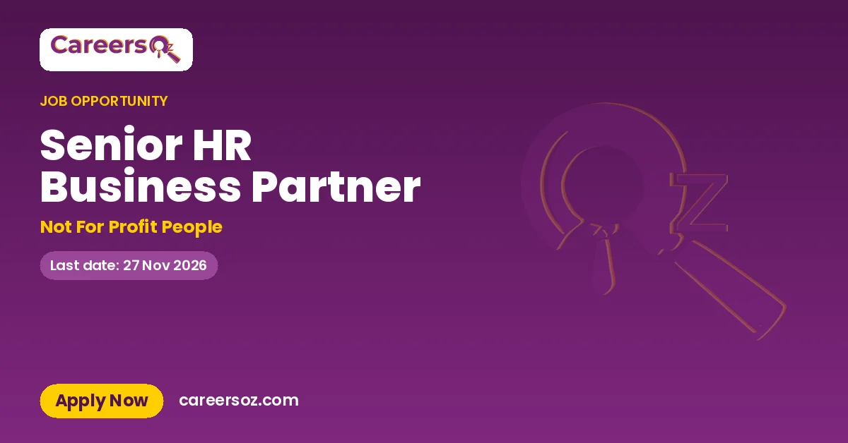 Senior HR Business Partner – Not For Profit People