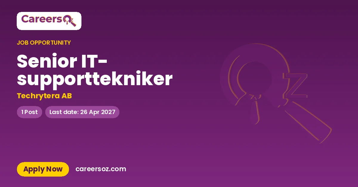Senior IT- supporttekniker – Techrytera AB