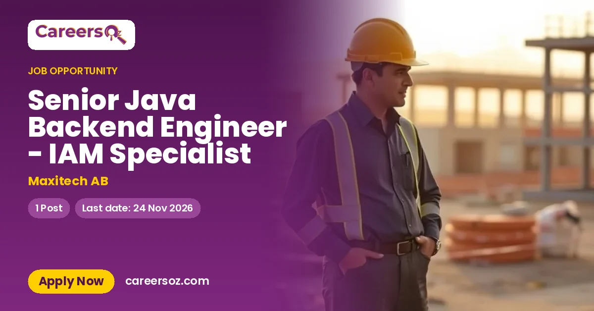 Senior Java Backend Engineer - IAM Specialist – Maxitech AB