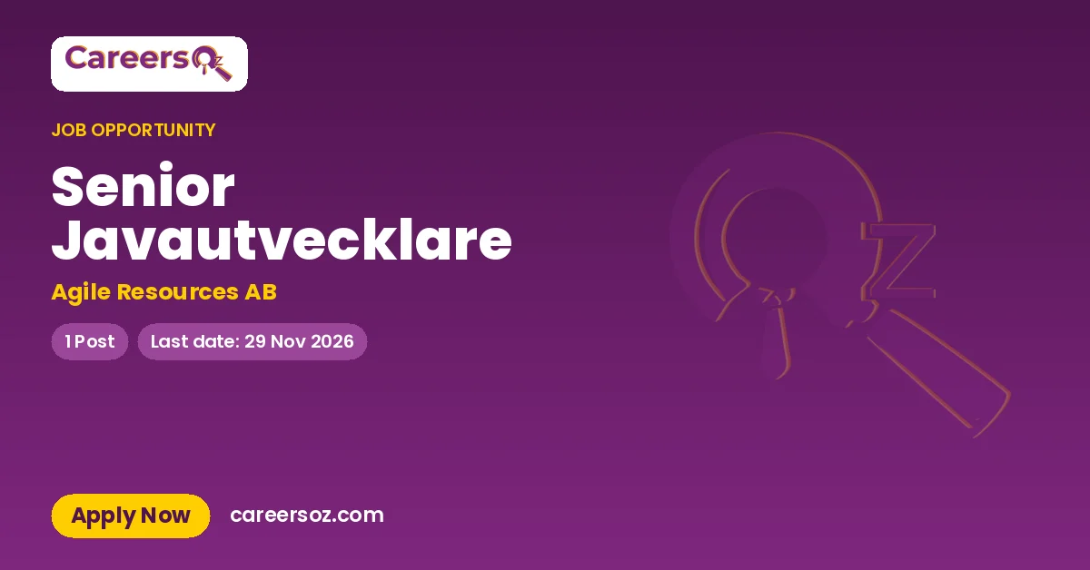 Senior Javautvecklare – Agile Resources AB