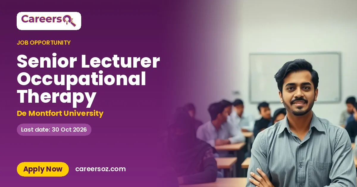 Senior Lecturer Occupational Therapy – De Montfort University