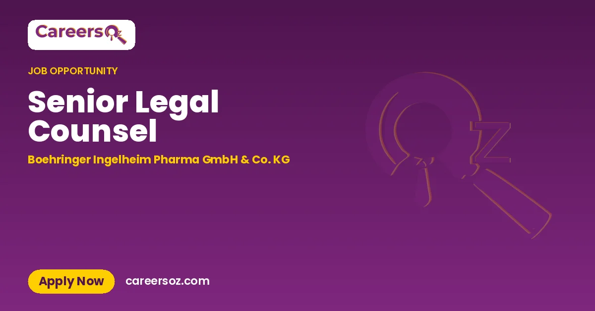 Senior Legal Counsel – Boehringer Ingelheim Pharma GmbH & Co. KG