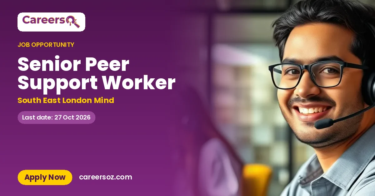 Senior Peer Support Worker – South East London Mind