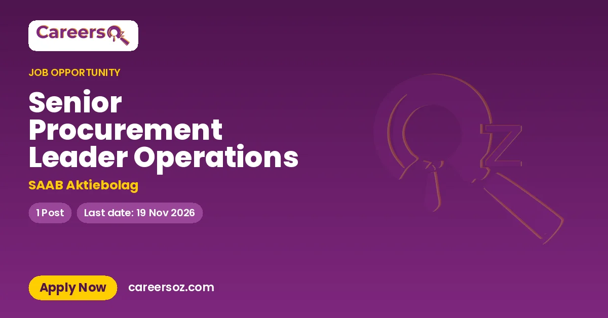Senior Procurement Leader Operations – SAAB Aktiebolag