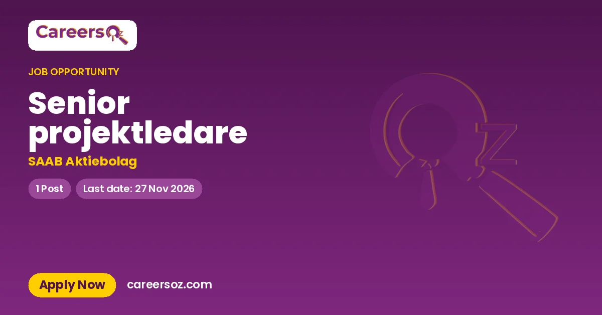 Senior projektledare – SAAB Aktiebolag