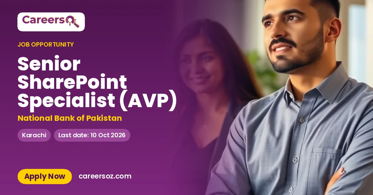Senior SharePoint Specialist (AVP) – National Bank of Pakistan