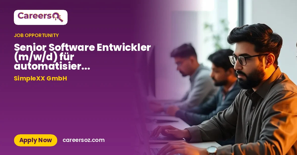 Senior Software Entwickler (m/w/d) für automatisierte Testsysteme – SimpleXX GmbH