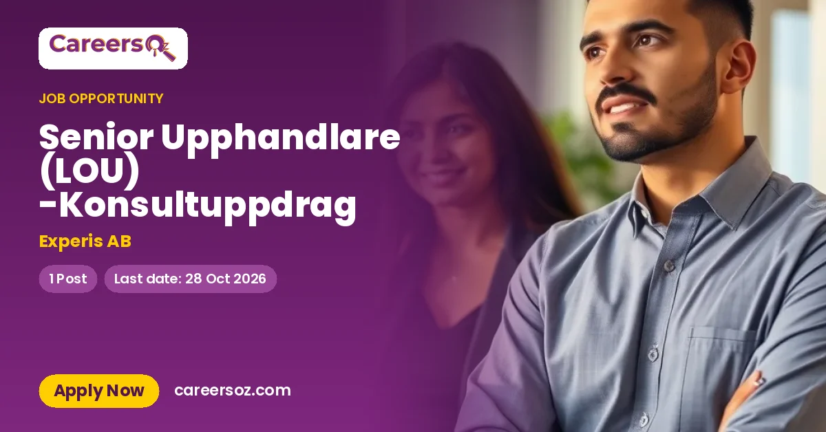 Senior Upphandlare (LOU) -Konsultuppdrag – Experis AB