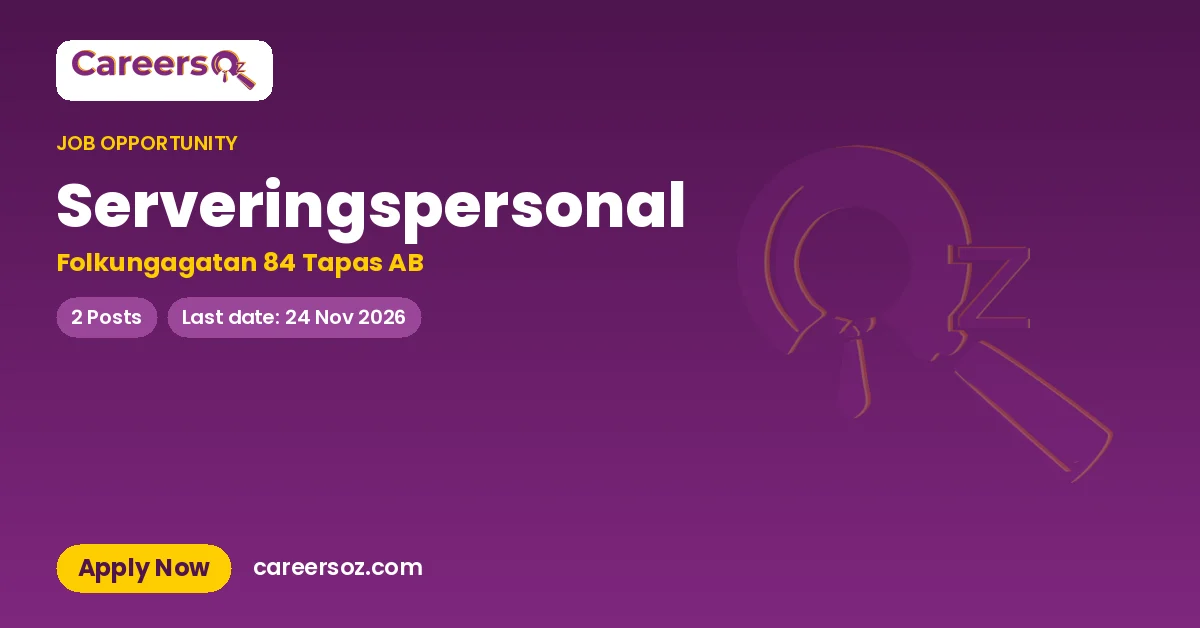 Serveringspersonal – Folkungagatan 84 Tapas AB