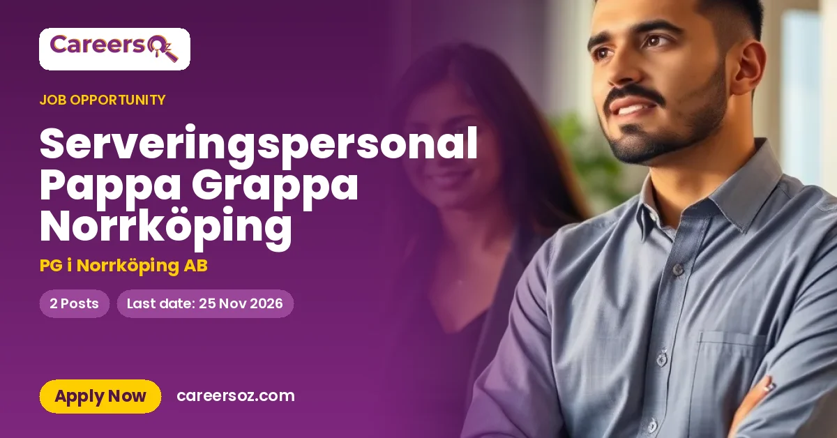 Serveringspersonal Pappa Grappa Norrköping – PG i Norrköping AB