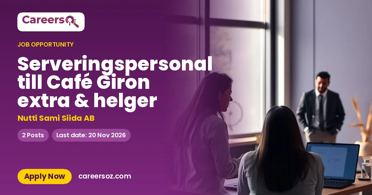 Serveringspersonal till Café Giron extra & helger – Nutti Sami Siida AB