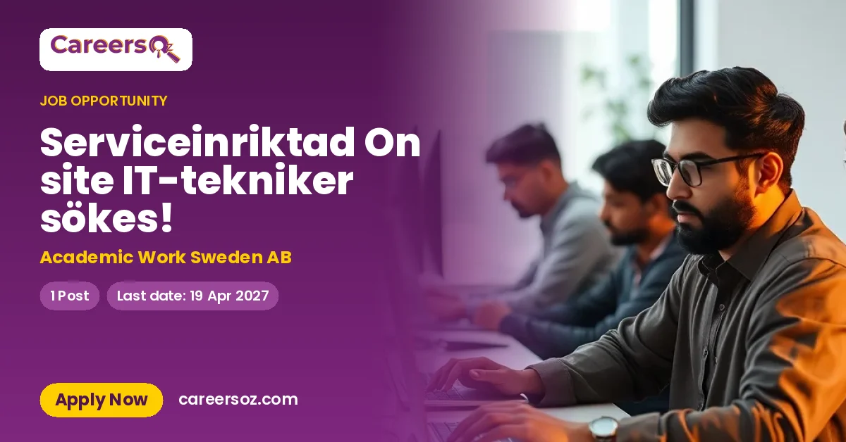 Serviceinriktad On site IT-tekniker sökes! – Academic Work Sweden AB