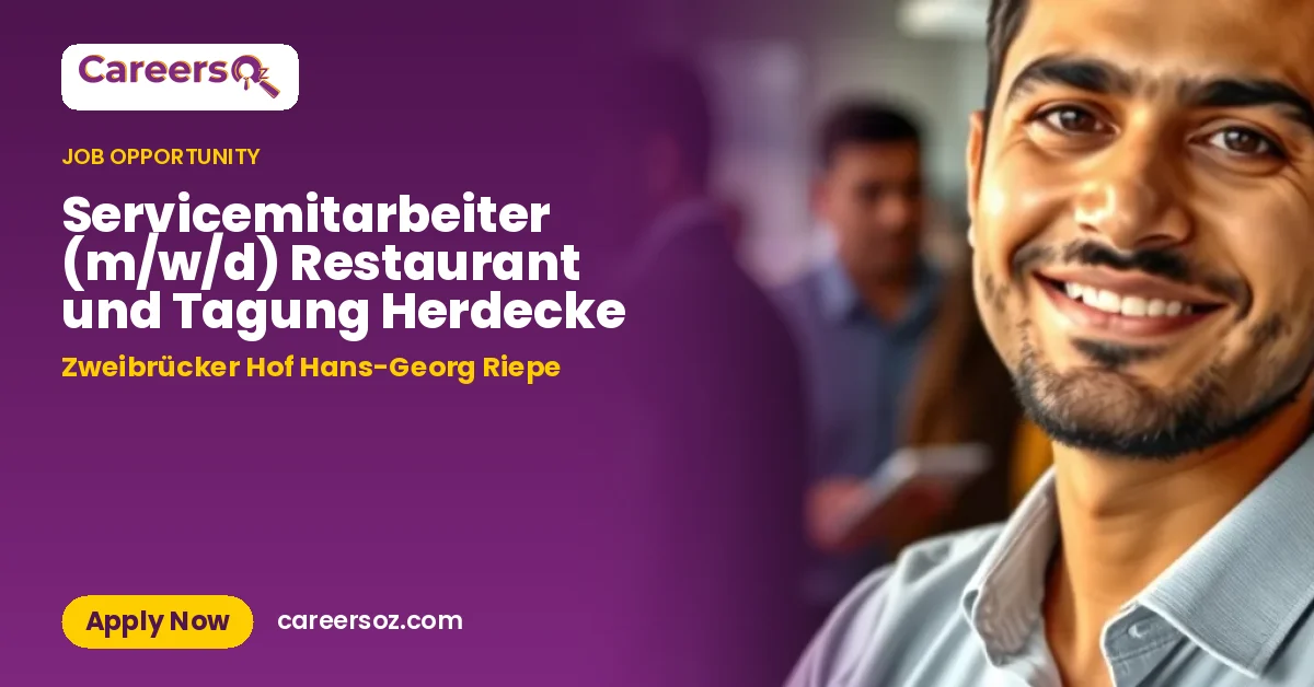 Servicemitarbeiter (m/w/d) Restaurant und Tagung Herdecke – Zweibrücker Hof Hans-Georg Riepe