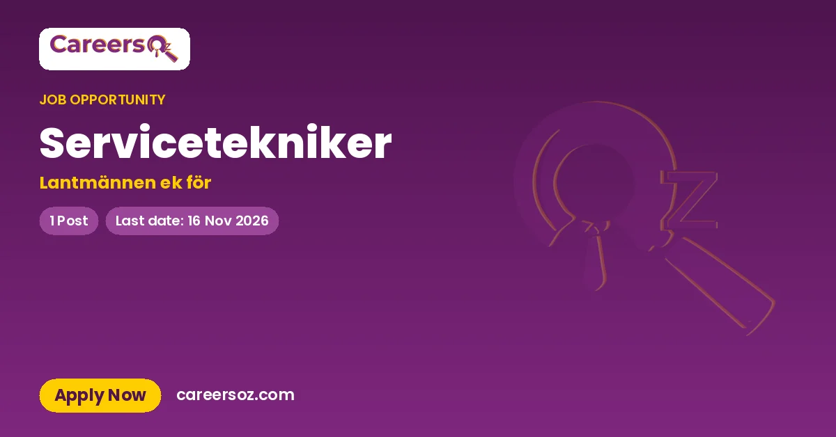 Servicetekniker – Lantmännen ek för