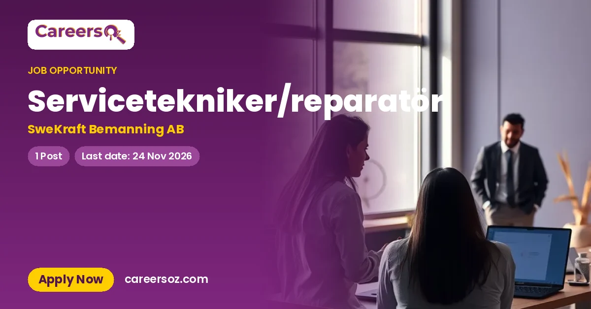 Servicetekniker/reparatör – SweKraft Bemanning AB