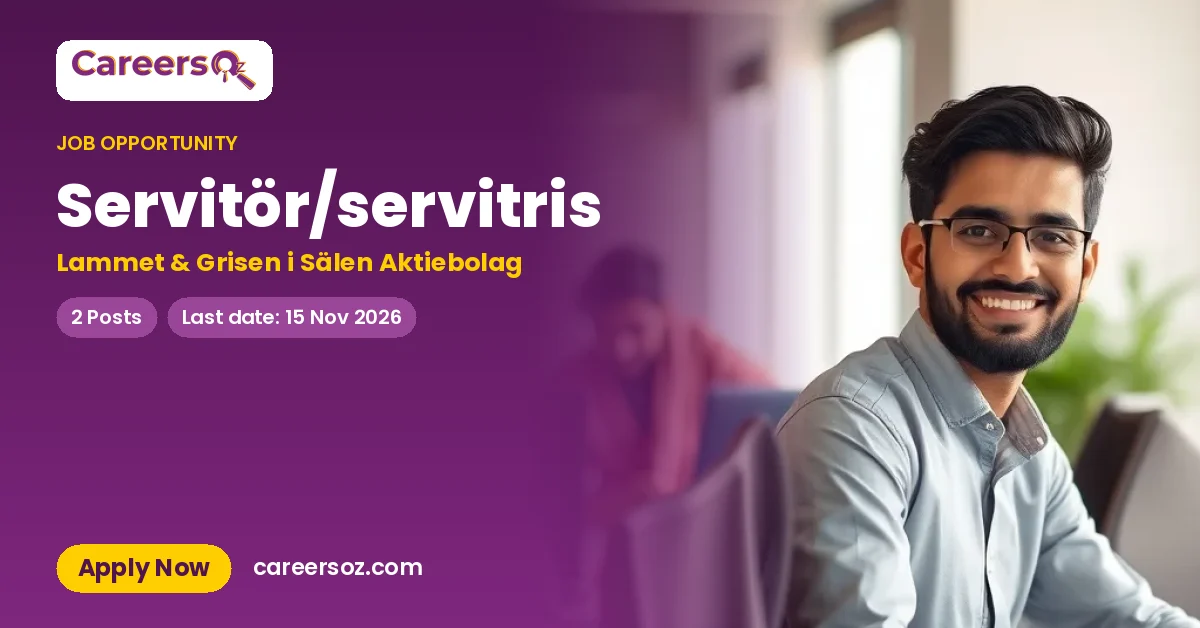 Servitör/servitris – Lammet & Grisen i Sälen Aktiebolag