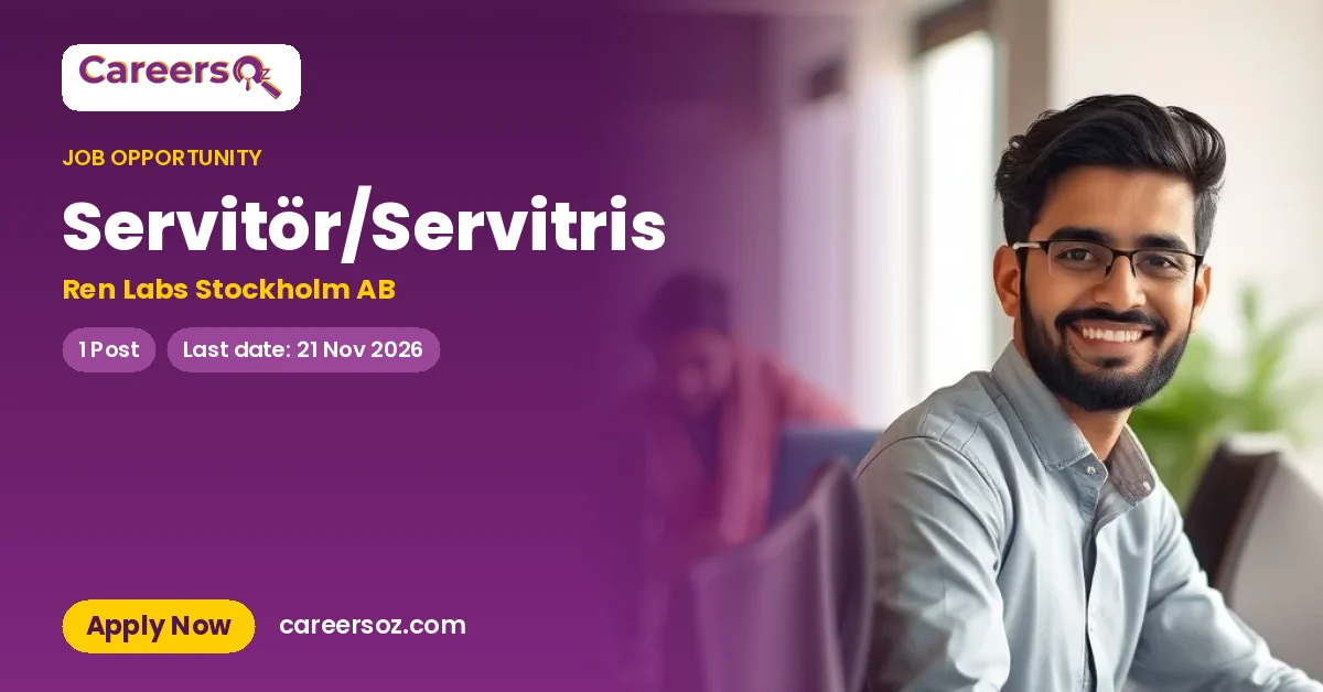 Servitör/Servitris – Ren Labs Stockholm AB