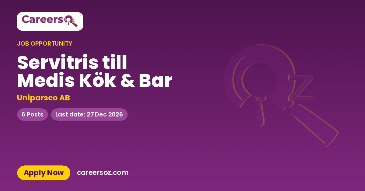 Servitris till Medis Kök & Bar – Uniparsco AB
