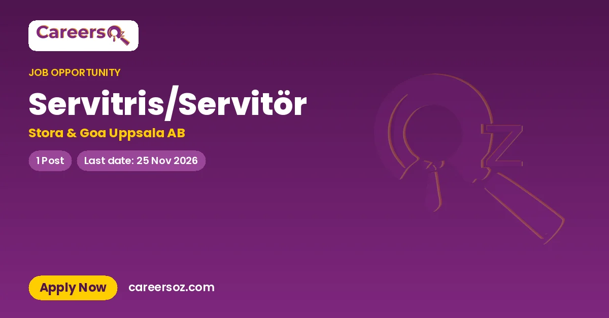 Servitris/Servitör – Stora & Goa Uppsala AB