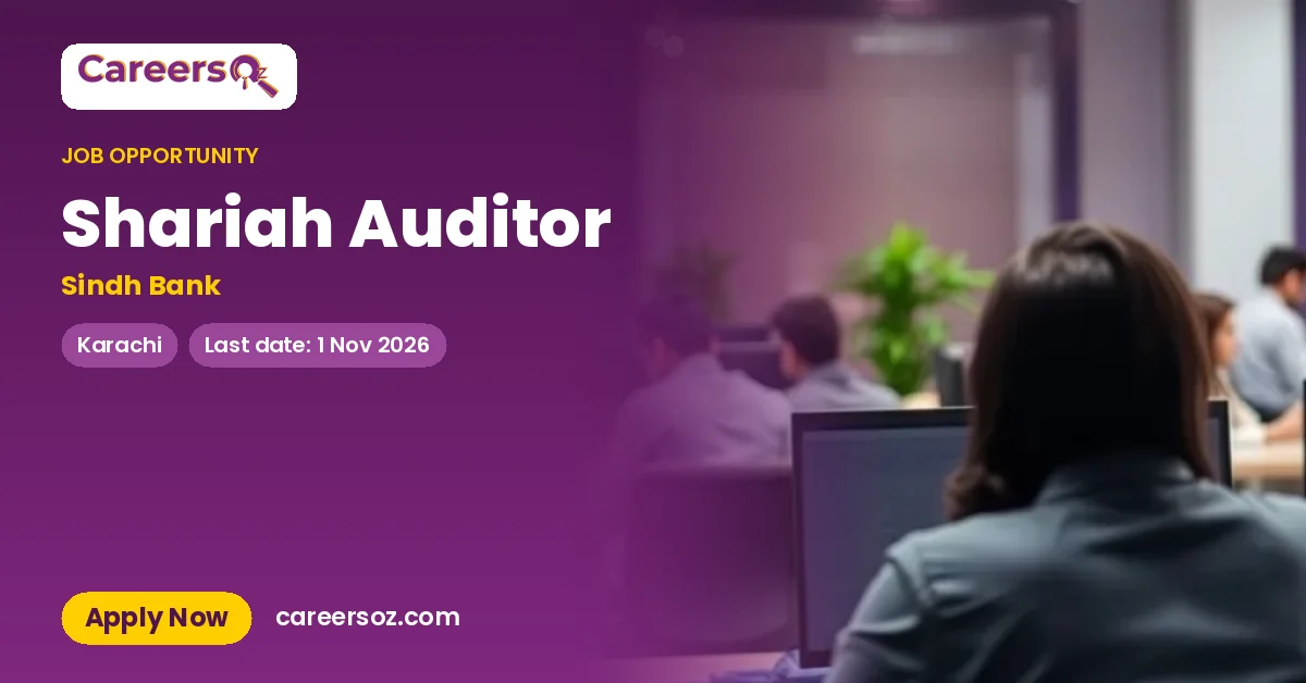 Shariah Auditor – Sindh Bank