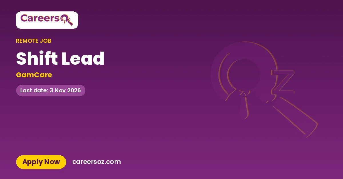 Shift Lead – GamCare
