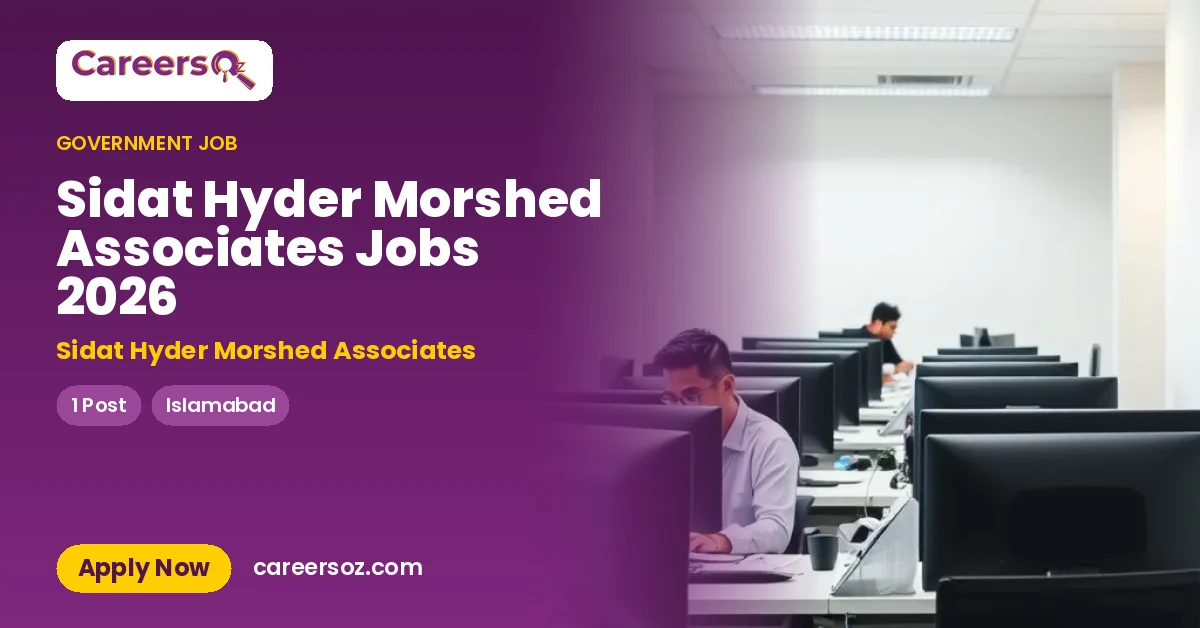 Sidat Hyder Morshed Associates Jobs 2026 – Sidat Hyder Morshed Associates
