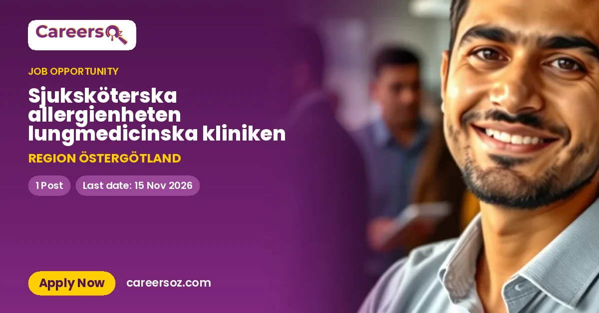 Sjuksköterska allergienheten lungmedicinska kliniken – REGION ÖSTERGÖTLAND