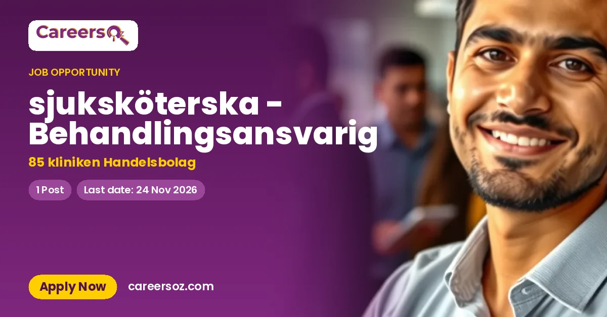 sjuksköterska - Behandlingsansvarig – 85 kliniken Handelsbolag