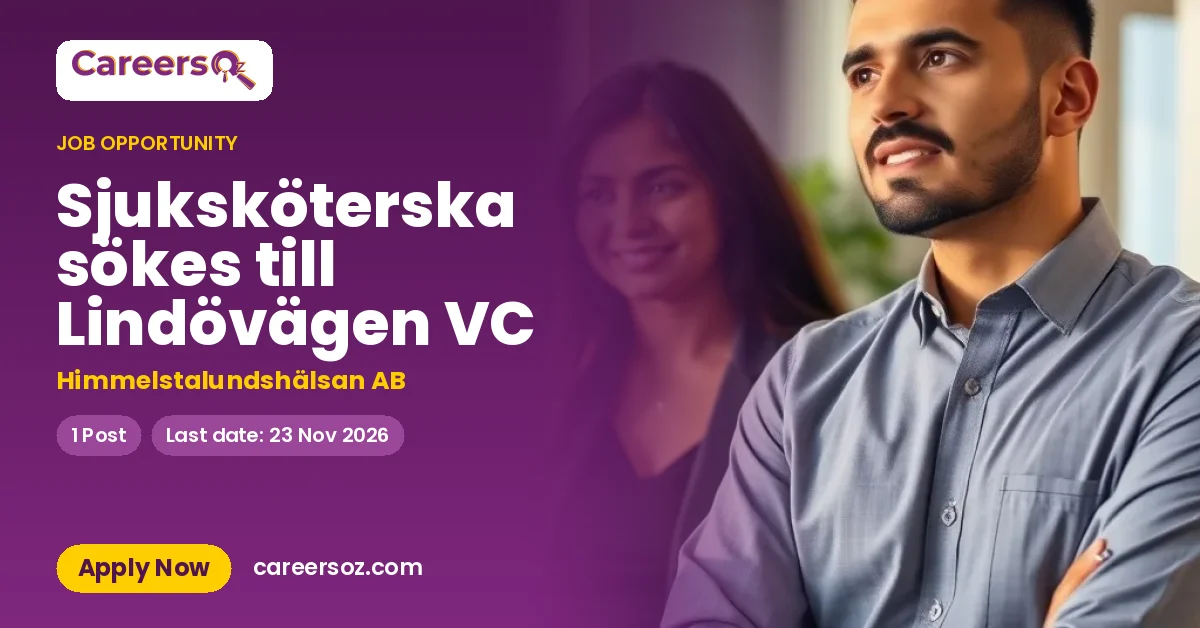 Sjuksköterska sökes till Lindövägen VC – Himmelstalundshälsan AB
