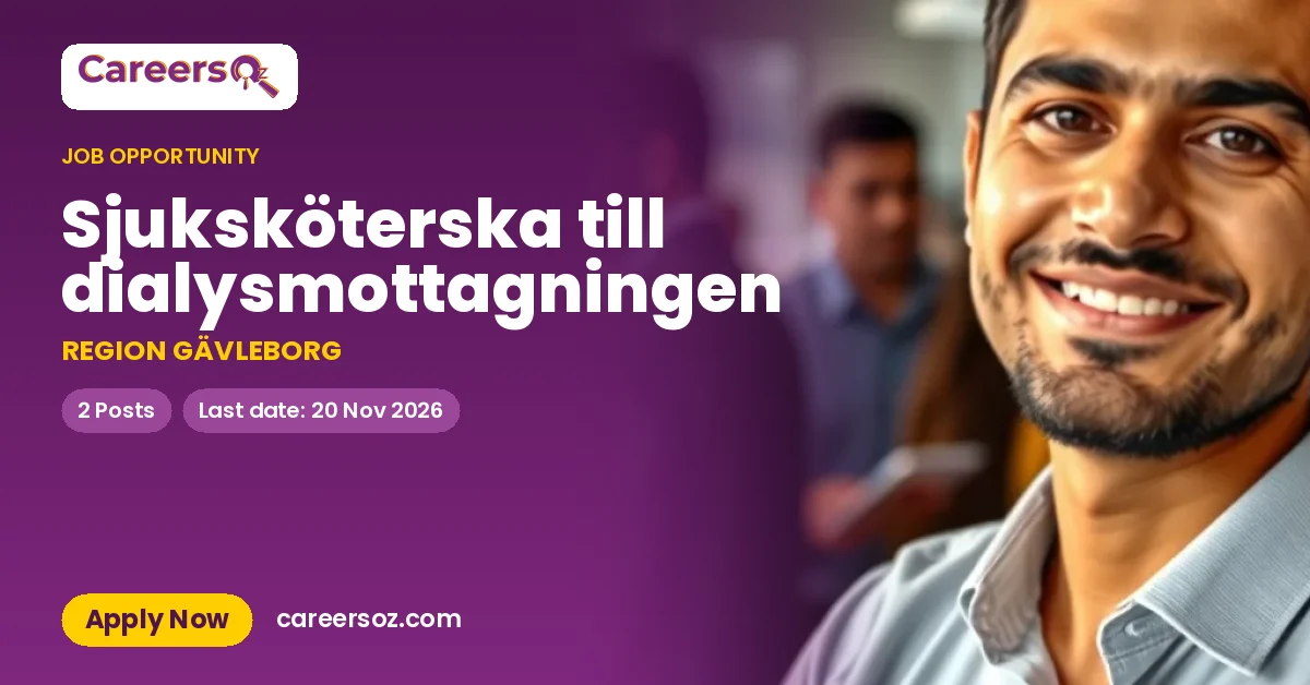 Sjuksköterska till dialysmottagningen – REGION GÄVLEBORG