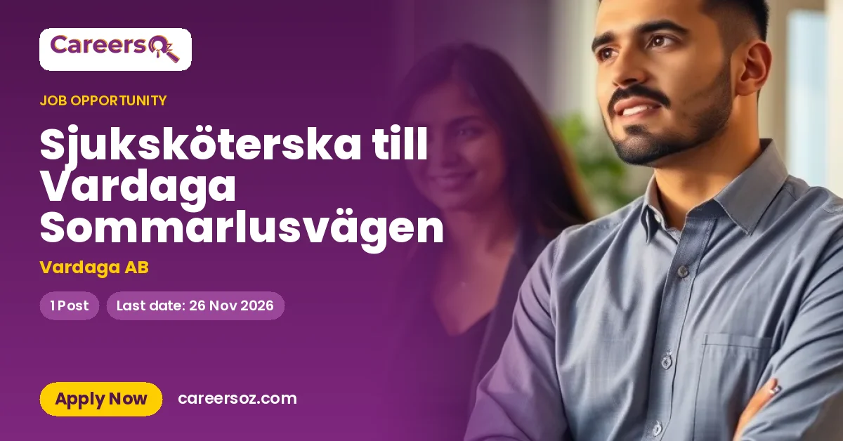 Sjuksköterska till Vardaga Sommarlusvägen – Vardaga AB