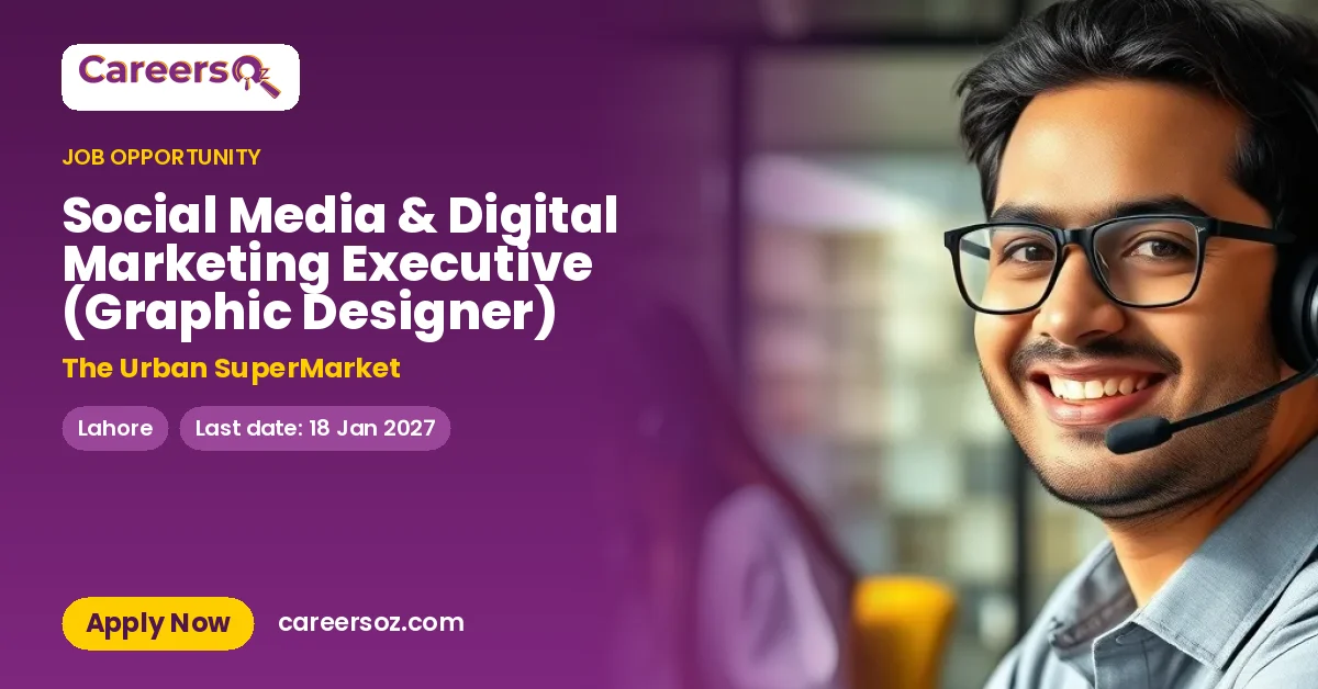 Social Media & Digital Marketing Executive (Graphic Designer) – The Urban SuperMarket